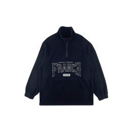 Designed men's polar fleece sweatshirt, customized half-chest zipper sweatshirt, embroidered logo, elastic elastic band on cuffs, elastic drawstring design on hem Z664 Designed men's polar fleece sweatshirt, customized half-chest zipper sweatshirt, embroidered logo, elastic elastic band on cuffs, elastic drawstring design on hem Z664